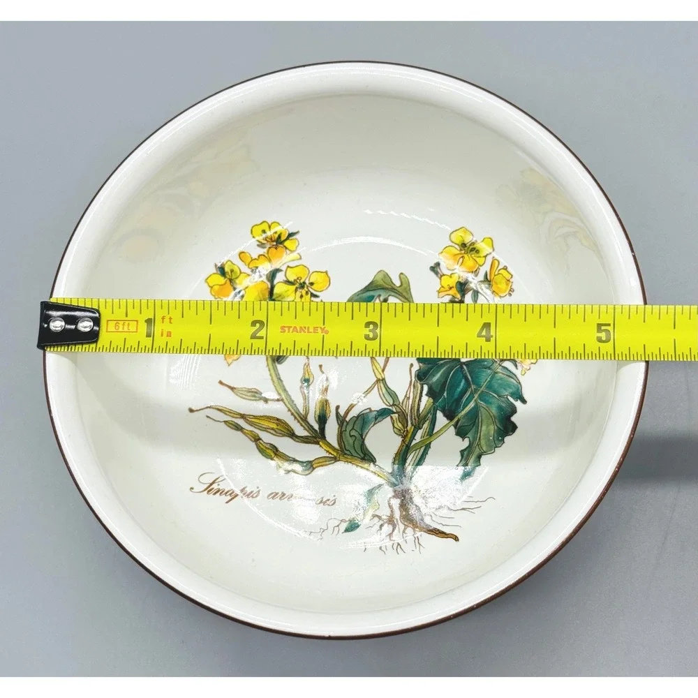 Villeroy Boch Botanica Fruit Bowl Sinapis Arvensis Wild Mustard Floral 5.25 inch